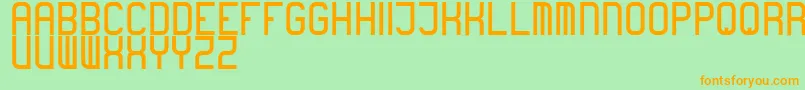 boring Font – Orange Fonts on Green Background