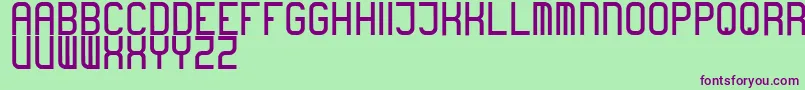 boring Font – Purple Fonts on Green Background