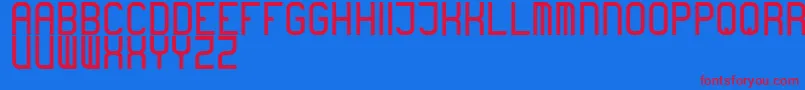 boring Font – Red Fonts on Blue Background