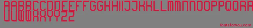 boring-Schriftart – Rote Schriften auf grauem Hintergrund