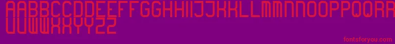 フォントboring – 紫の背景に赤い文字