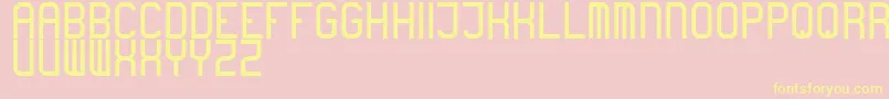 boring Font – Yellow Fonts on Pink Background