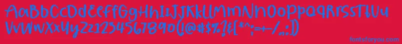 Borjuis Font by 7NTypes Font – Blue Fonts on Red Background