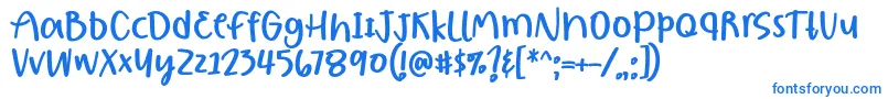 フォントBorjuis Font by 7NTypes – 白い背景に青い文字