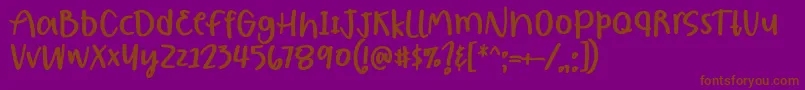 Borjuis Font by 7NTypes-fontti – ruskeat fontit violetilla taustalla