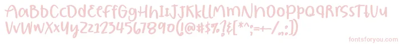 フォントBorjuis Font by 7NTypes – 白い背景にピンクのフォント