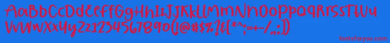 Police Borjuis Font by 7NTypes – polices rouges sur fond bleu