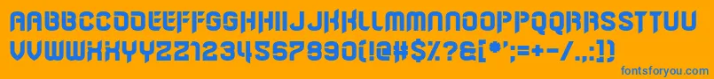 Born to Grille Font – Blue Fonts on Orange Background