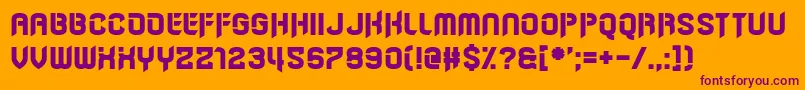 Born to Grille Font – Purple Fonts on Orange Background
