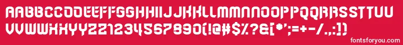 Born to Grille Font – White Fonts on Red Background