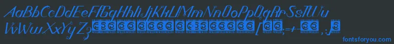Bornena PersonalUse Font – Blue Fonts on Black Background