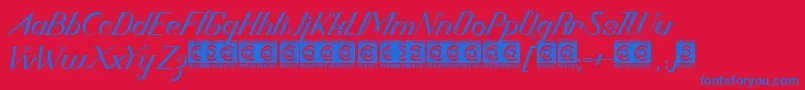 fuente Bornena PersonalUse – Fuentes Azules Sobre Fondo Rojo