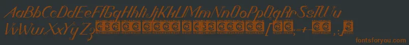 Bornena PersonalUse Font – Brown Fonts on Black Background