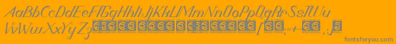 Bornena PersonalUse-Schriftart – Graue Schriften auf orangefarbenem Hintergrund