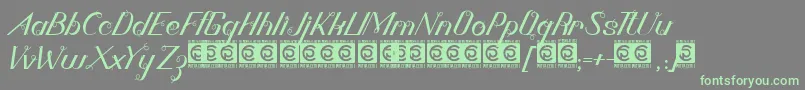 Bornena PersonalUse Font – Green Fonts on Gray Background