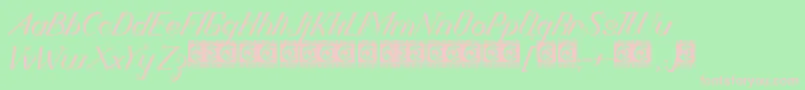 Bornena PersonalUse Font – Pink Fonts on Green Background