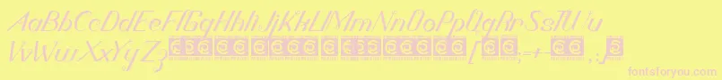Bornena PersonalUse Font – Pink Fonts on Yellow Background