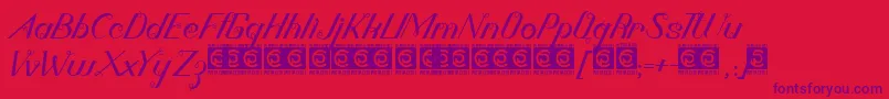 Bornena PersonalUse Font – Purple Fonts on Red Background