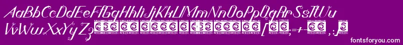 fuente Bornena PersonalUse – Fuentes Blancas Sobre Fondo Morado