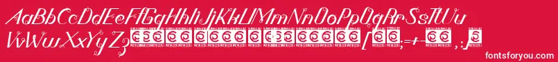 Bornena PersonalUse Font – White Fonts on Red Background
