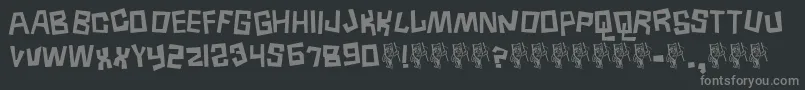 fuente BORNEO   – Fuentes Grises Sobre Fondo Negro
