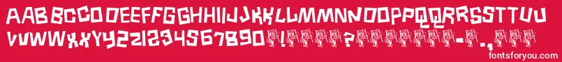 BORNEO   Font – White Fonts on Red Background