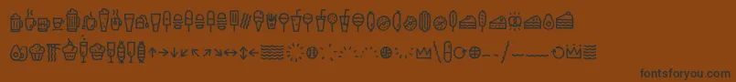 Police EscalopeCrustTwoIcons – polices noires sur fond brun