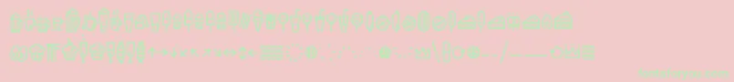 EscalopeCrustTwoIcons Font – Green Fonts on Pink Background