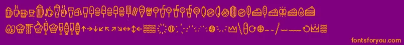 fuente EscalopeCrustTwoIcons – Fuentes Naranjas Sobre Fondo Morado