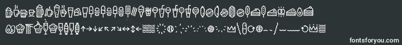 EscalopeCrustTwoIcons Font – White Fonts on Black Background