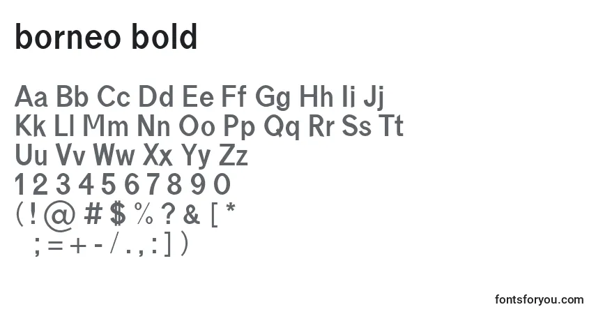 Fuente Borneo bold (121921) - alfabeto, números, caracteres especiales