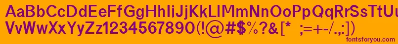borneo bold Font – Purple Fonts on Orange Background