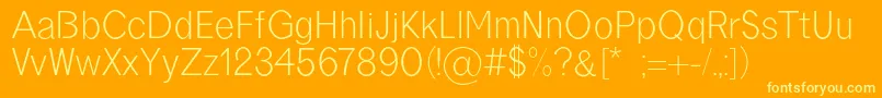 borneo regular Font – Yellow Fonts on Orange Background