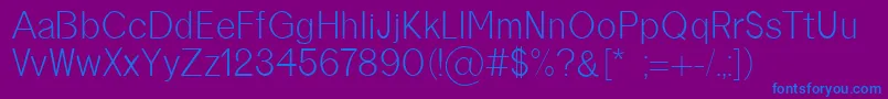 borneo regular Font – Blue Fonts on Purple Background