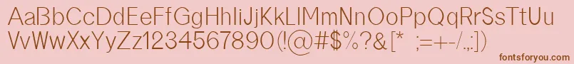 borneo regular Font – Brown Fonts on Pink Background