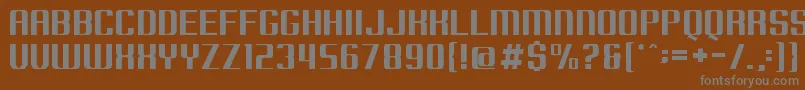 Borobudur-fontti – harmaat kirjasimet ruskealla taustalla