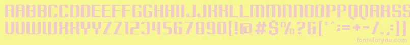 Borobudur Font – Pink Fonts on Yellow Background