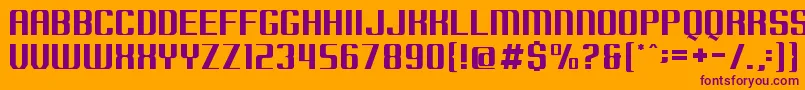 Borobudur Font – Purple Fonts on Orange Background