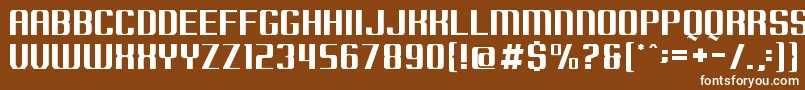 Borobudur-fontti – valkoiset fontit ruskealla taustalla