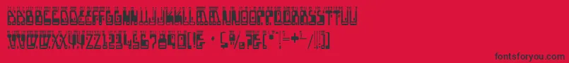 フォントboron – 赤い背景に黒い文字