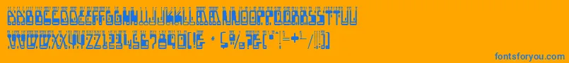 フォントboron – オレンジの背景に青い文字