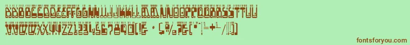 Шрифт boron – коричневые шрифты на зелёном фоне