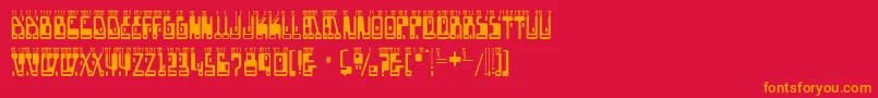 boron Font – Orange Fonts on Red Background