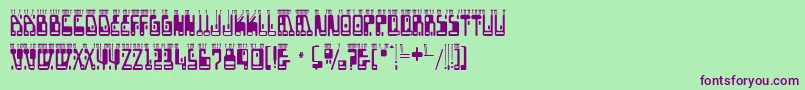 boron Font – Purple Fonts on Green Background