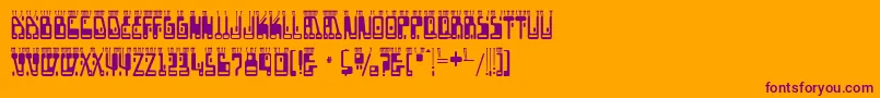 boron Font – Purple Fonts on Orange Background