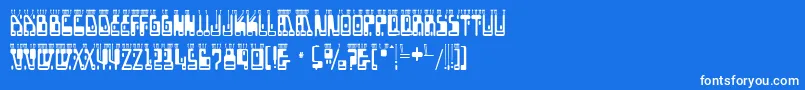 boron Font – White Fonts on Blue Background