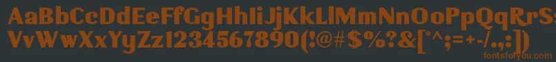 Borui Font – Brown Fonts on Black Background