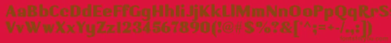 Borui Font – Brown Fonts on Red Background