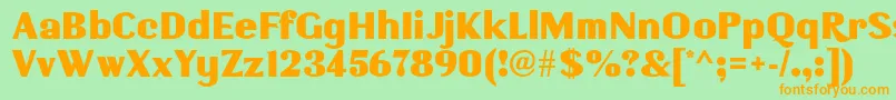 Borui Font – Orange Fonts on Green Background