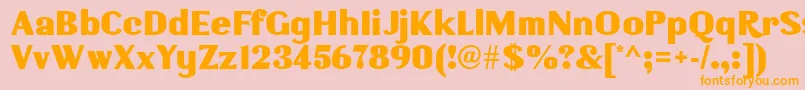 Borui Font – Orange Fonts on Pink Background